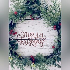 Christmas wall decor wreath “Merry Christmas”.
